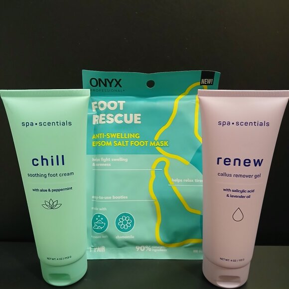 Foot Care Bundle Soothing Cream/ Callus Remover Gel/ Epsom Salt Foot Mask Gift - Picture 1 of 9